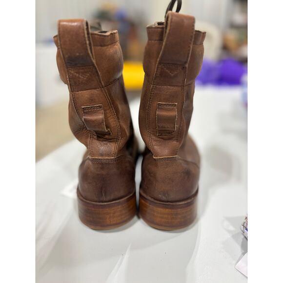 Nike Air Leather Combat Boot Brown Speed Hook Heritage Casual Men’s 9.5 Rare - Picture 8 of 10